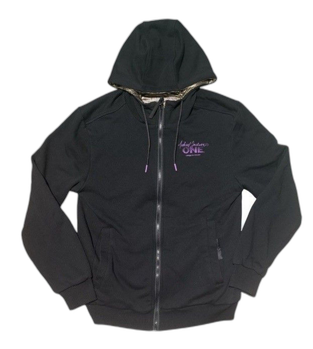 Michael Jackson ONE Cirque du Soleil Full Zip Hoodie XS Black Gold Hood